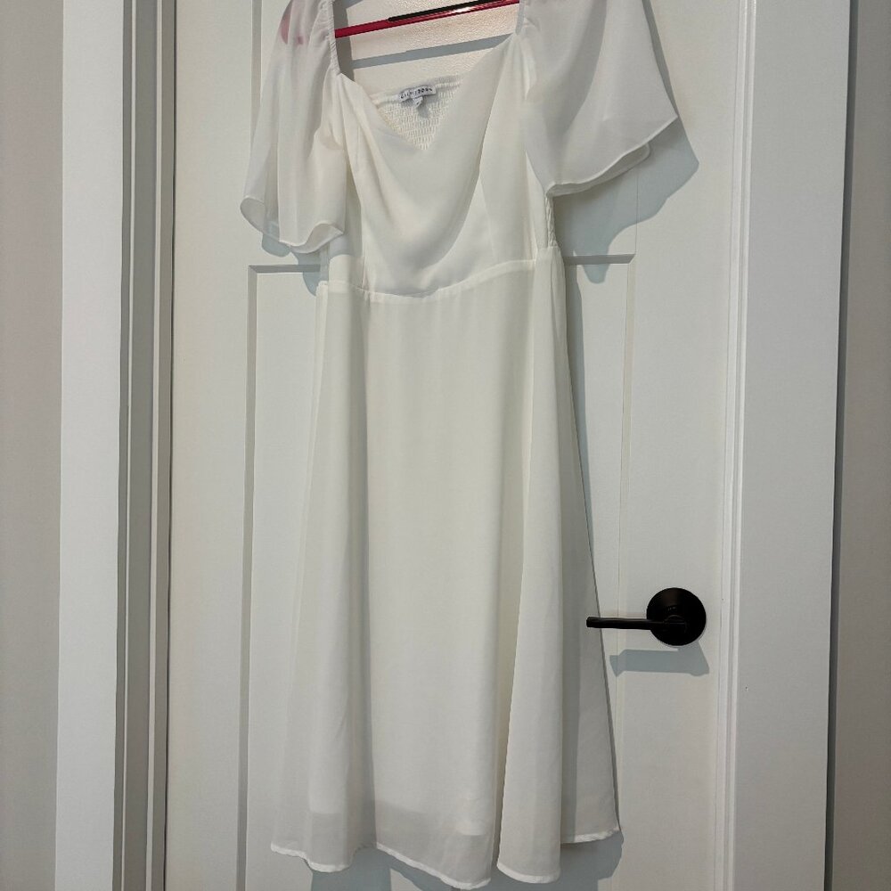 Baltic Born Colette Sweetheart Midi Dress in White, XL - Picture 3 of 5